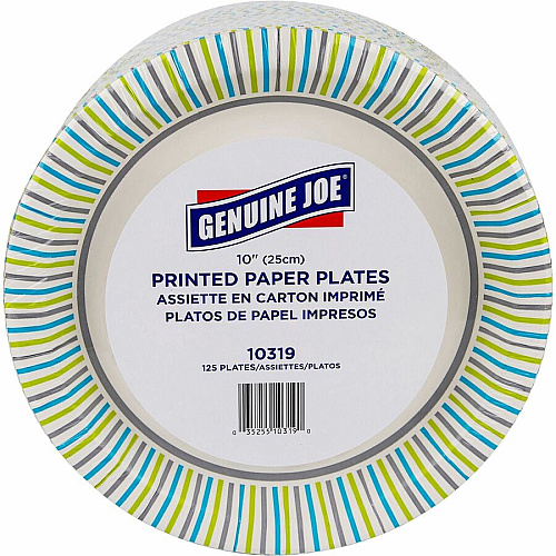 Genuine Joe 10" Printed Paper Plates (10319CT)