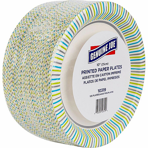 Genuine Joe 10" Printed Paper Plates (10319CT)