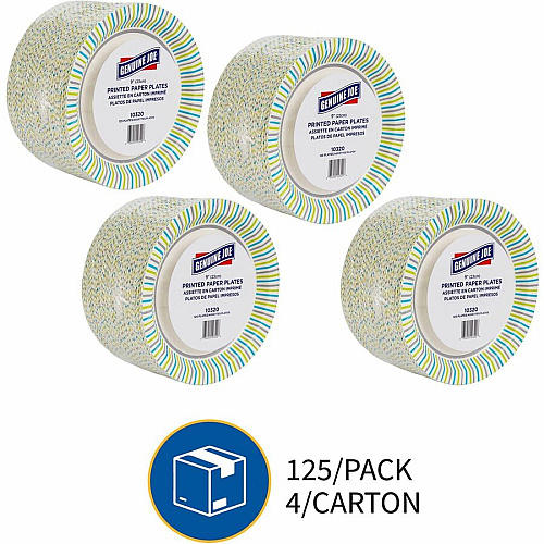 Genuine Joe 9" Printed Paper Plates (10320CT)