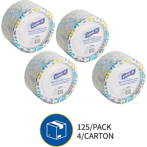 Genuine Joe 9" Printed Paper Plates (10320CT)