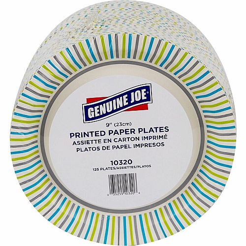 Genuine Joe 9" Printed Paper Plates (10320CT)