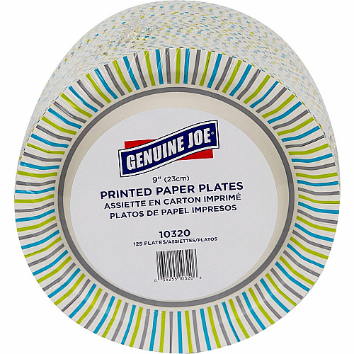 Genuine Joe 9" Printed Paper Plates (10320CT)