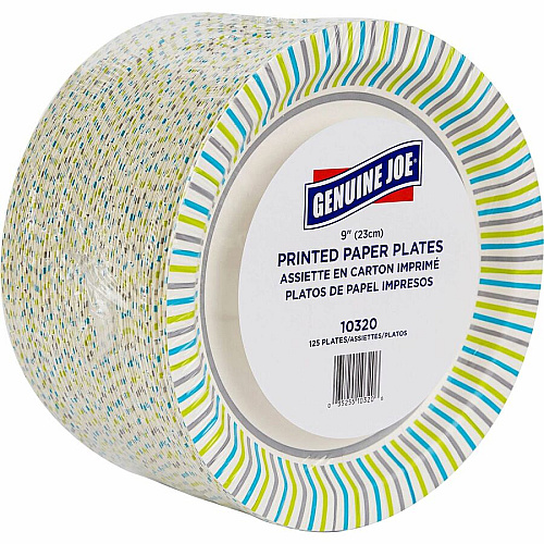 Genuine Joe 9" Printed Paper Plates (10320CT)