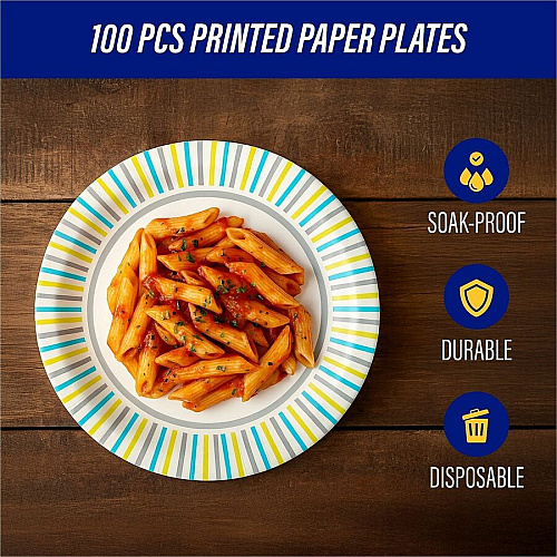 Genuine Joe 7" Printed Paper Plates (10321CT)