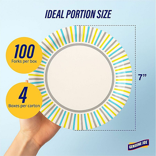 Genuine Joe 7" Printed Paper Plates (10321CT)