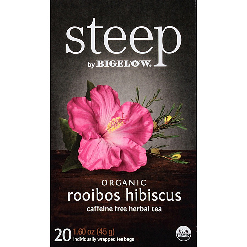 Steep by Bigelow Rooibos Hibiscus Herbal Tea Bag (17713)