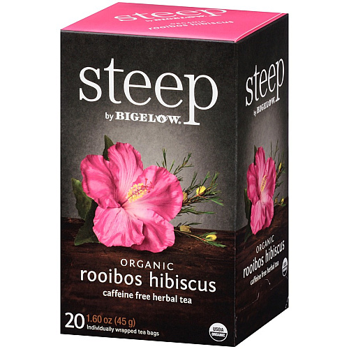 Steep by Bigelow Rooibos Hibiscus Herbal Tea Bag (17713)