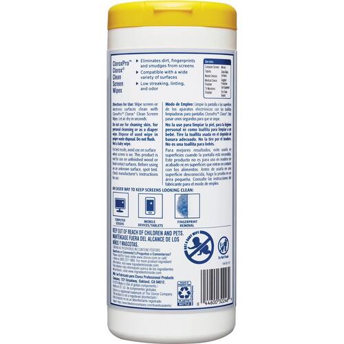 Clorox Clean Screen Wipes, Bleach-Free (32246)