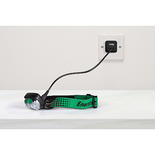 Energizer Vision Ultra HD Rechargeable Headlamp (Includes USB Charging Cable) (ENHDFRLP)