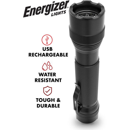 Energizer Rechargeable Tactical Flashlight, TacR700 (ENPMTRL8)