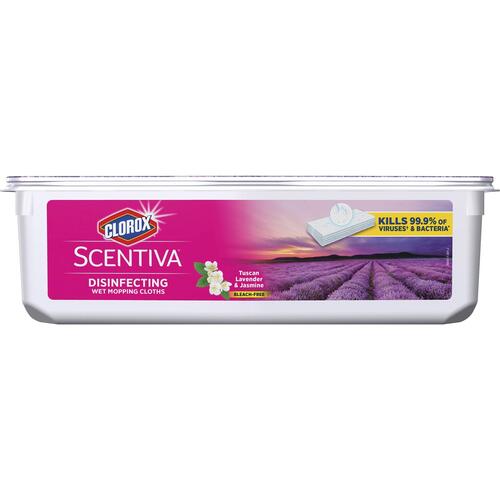 Clorox Scentiva Disinfecting Wet Mopping Pad Refills, Bleach-Free (32033)