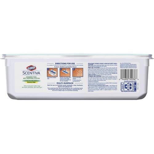 Clorox Scentiva Disinfecting Wet Mopping Pad Refills, Bleach-Free