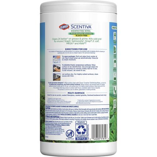 Clorox Scentiva Wipes, Bleach-Free Cleaning Wipes