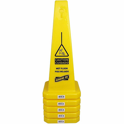 Genuine Joe Bright 4-sided Caution Safety Cone (58880CT)