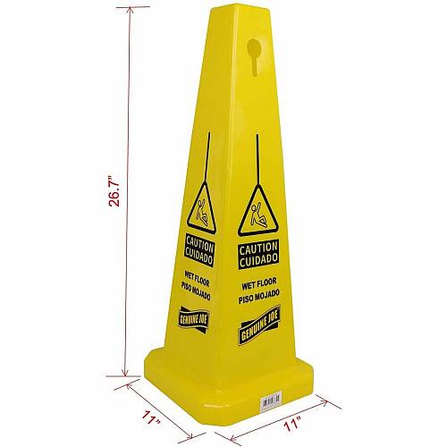 Genuine Joe Bright 4-sided Caution Safety Cone (58880CT)