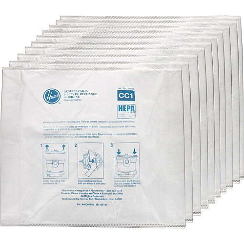 Hoover HushTone HEPA Vacuum Bags (AH10363CT)