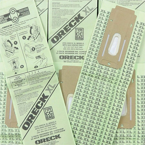 Oreck XL Standard Upright Hypoallergenic Filtration Bags (PK80009DWCT)