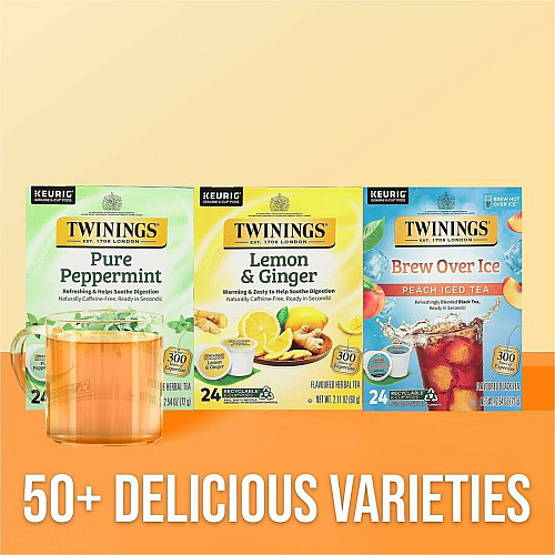 Twinings of London Lemon & Ginger Herbal Tea K-Cup (11019)