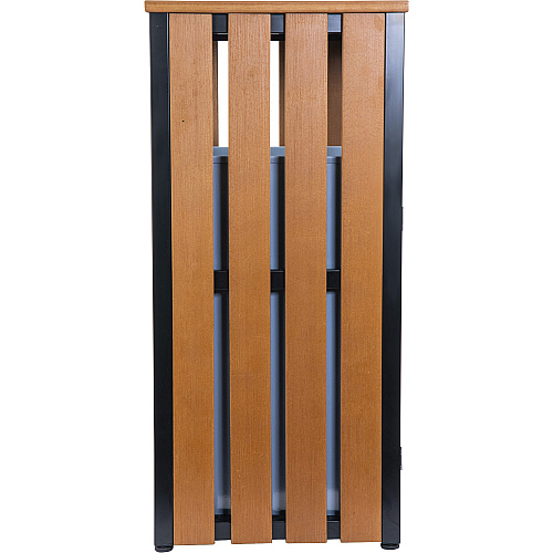 Lorell Faux Wood Outdoor Waste Bin (42692)