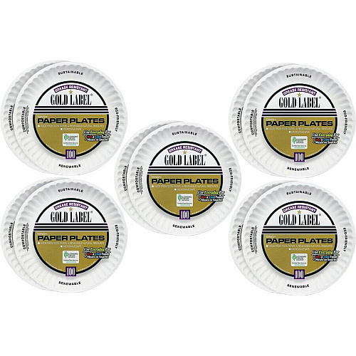 Gold Label 9" Dinnerware Paper Plates (CP9GOEWH)