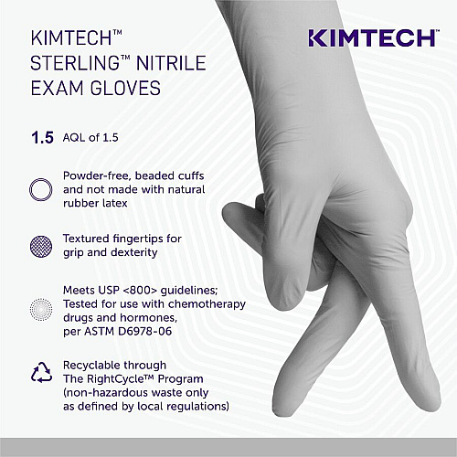 KIMTECH Sterling Nitrile Exam Gloves - 9.5" (50709CT)