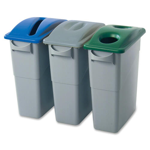 Rubbermaid Commercial Slim Jim Bottle/Can Recycling Top (269288GNCT)