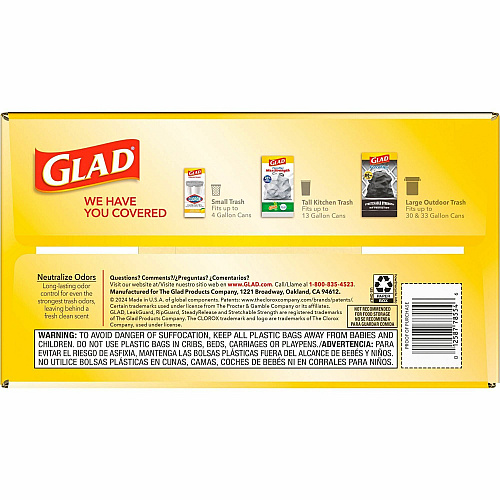 Glad ForceFlex Tall Kitchen Drawstring Trash Bags (78563)