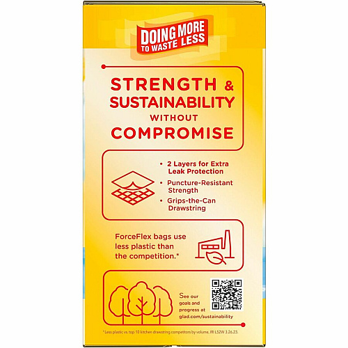 Glad ForceFlex Tall Kitchen Drawstring Trash Bags (78563)