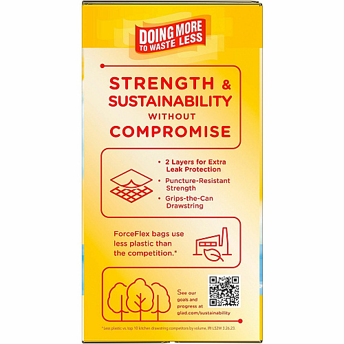 Glad ForceFlex Tall Kitchen Drawstring Trash Bags (78563)