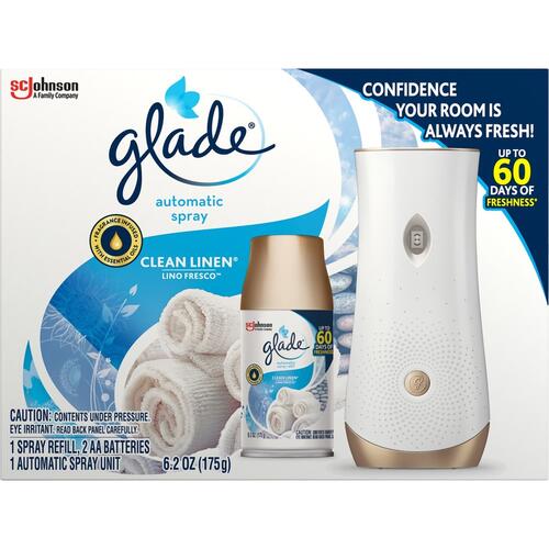 Glade Clean Linen Automatic Spray Kit