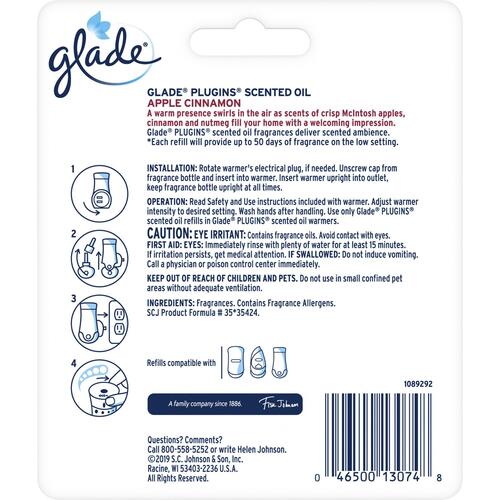 Glade PlugIns Apple Cinnamon Oil Refill (315104)