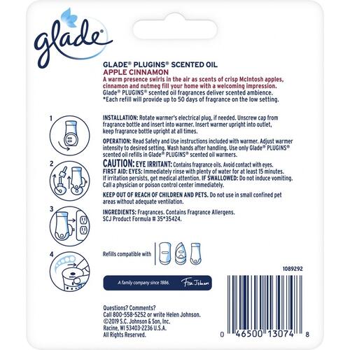 Glade PlugIns Apple Cinnamon Oil Refill (315104CT)