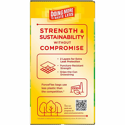 Glad ForceFlex Tall Kitchen Drawstring Trash Bags (79114)