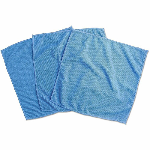 Universal Microfiber Cleaning Cloth, 12 x 12, Blue, 3/Pack (43664)