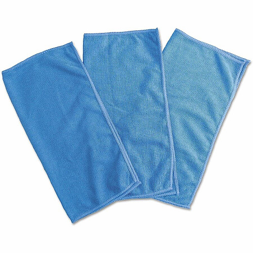 Universal Microfiber Cleaning Cloth, 12 x 12, Blue, 3/Pack (43664)