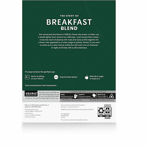 Starbucks K-Cup Breakfast Blend Coffee (12433992)