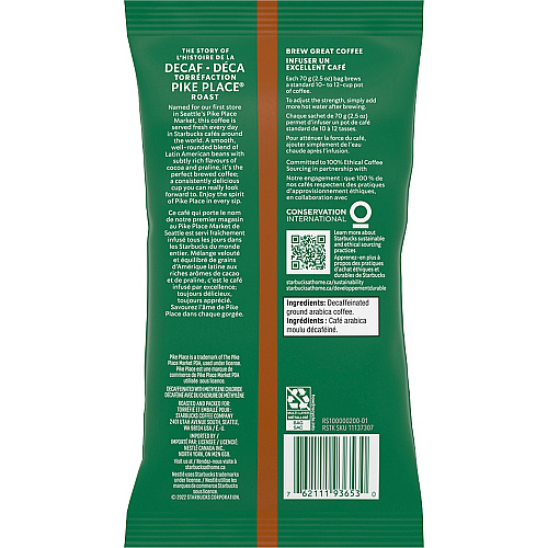 Starbucks Decaf Pike Place Coffee Pack (12420994)