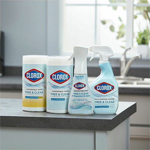 Clorox Free & Clear Compostable All Purpose Cleaning Wipes (32486)