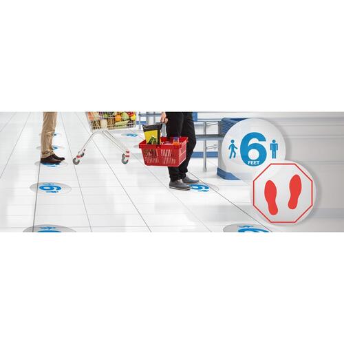 Lorell Blue 6 Feet Printed Personal Spacing Disks (LLR03184)