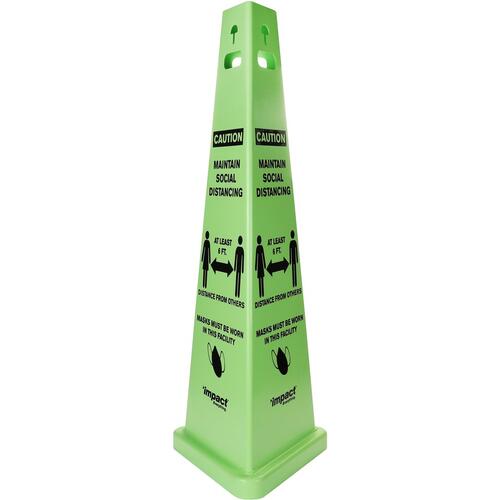 TriVu Social Distancing 3 Sided Safety Cone (9140SMKIT)