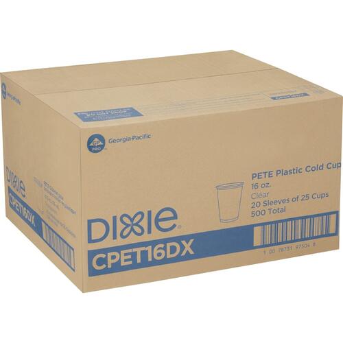 Dixie Clear Plastic Cold Cups (CPET16DXCT)