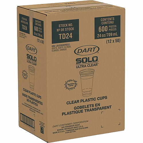 SOLO Ultra Clear 24 oz Cold Cups (TD24)