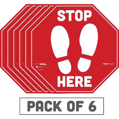 Tabbies BeSafe STOP HERE Messaging Carpet Decals (29202)