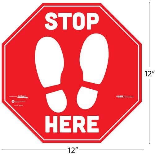Tabbies BeSafe STOP HERE Messaging Carpet Decals (29202)