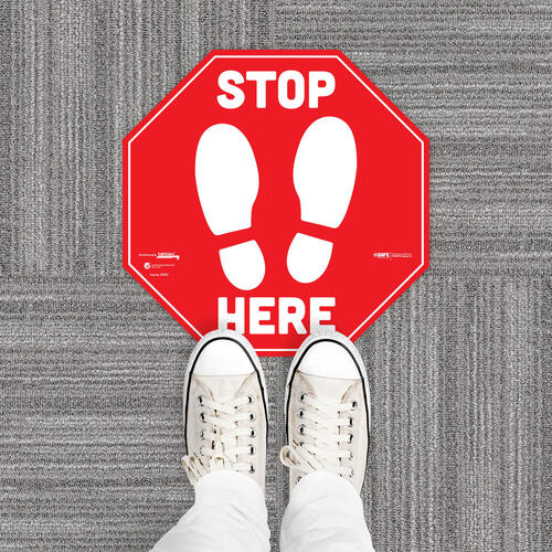 Tabbies BeSafe STOP HERE Messaging Carpet Decals (29202)