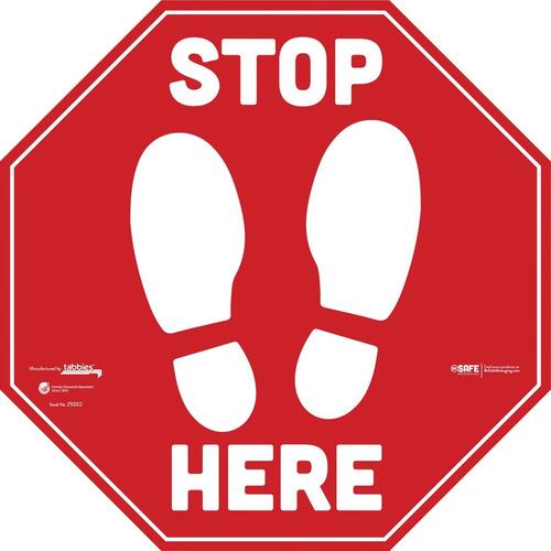 Tabbies BeSafe STOP HERE Messaging Carpet Decals (29202)