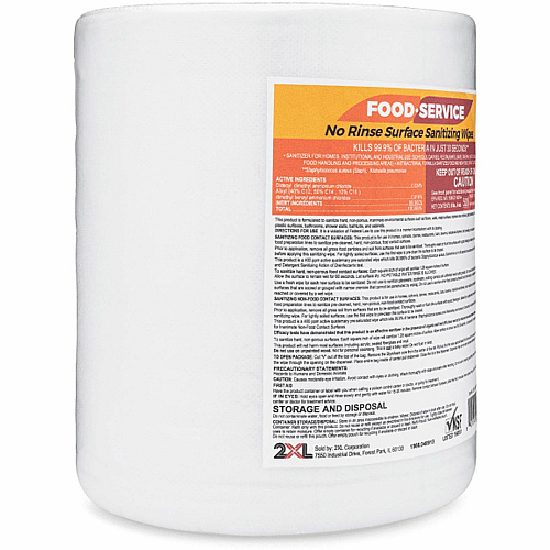 2XL No Rinse Foodservice Sanitizing Wipes (446)