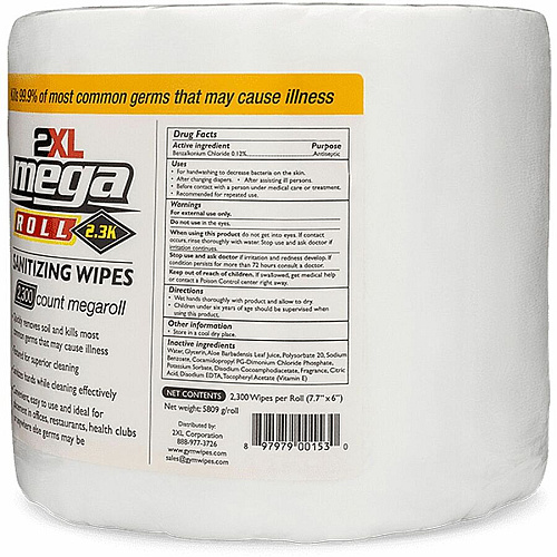 2XL Mega Roll Sanitizing Wipes (422)