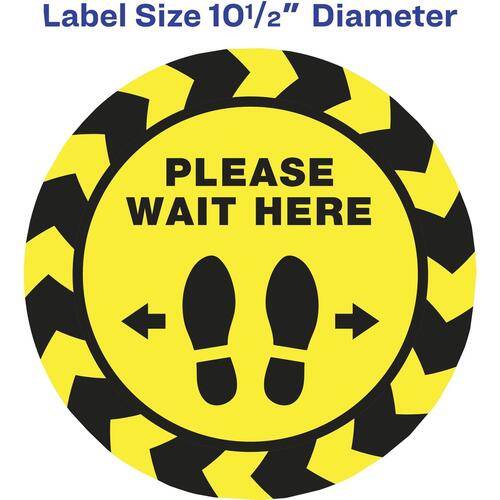 Avery PLEASE WAIT HERE Distancing Floor Decals (83020)