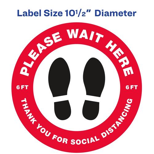 Avery Social Distance PLEASE WAIT HERE Floor Decal (83090)